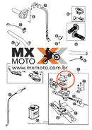 Tampa do Reservatório / Cilindro de Óleo da Embreagem Hidráulica com Borracha Brembo Original KTM 250-530 06  a 15 - Husaberg TE/FE 11 a 13 - GAS GAS - MC250 2022 - 54802003000