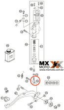 Cabeça Giratória do Pedal de Freio Traseiro Original KTM 50-560 2003 a 2024 - Husq 14 a 24 - Gas Gas 21 a 24 - 54813055000 / 54813055100