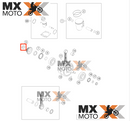 Porca da Campana da Embreagem / Porca do Eixo Virabrequim M18x1.5 Original KTM 2T / 4T - 2011 a 2025 - Husqvarna 2T / 4T 14 a 25 - GASGAS 2T / 4T  2021 a 2025 - 77230029000 / 0910001801000S / 0910001801001S