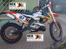 Protetor de Motor e Cano em Aluminio KTM 250/300 2T 2020 a 2023 / Husqvarna TEi / TPi 20 a 23 - GASGAS 2T EC/EX 250/300 2021 a 23 - Prata, Preto ou Laranja - Start Racing