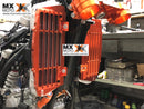 Protetor Radiador Corona Usinado em Aluminio para KTM e Husqvarna 2T e 4T 2017 a 2023, Gas Gas 2021 a 2023 ( Cores a escolher - Laranja, Azul, Prata, Preto, Vermelho )
