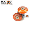 Bar Ends - Tampa Guidão - Protetor de Punho - Acabamento Guidão Corona Racing em Aluminio Anodizado Laranja