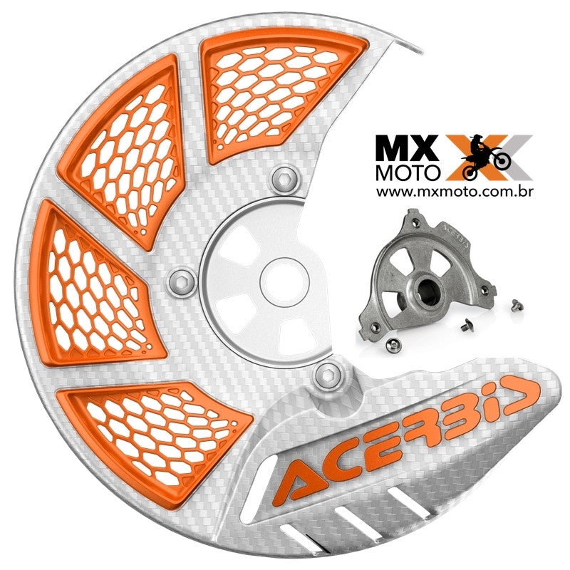 Protetor Disco de Freio Dianteiro Acerbis KTM Todas 2T e 4T 2016 a 2025 / Husqvarna Todas 2T e 4T 2016 a 2025 / GAS GAS 21 a 25 ( todas ) - (Com eixo 22mm)