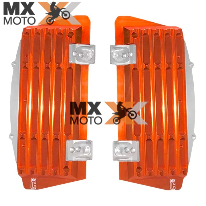 Protetor Radiador Corona Usinado em Aluminio para KTM e Husqvarna 2T e 4T 2024 e 2025 , Gas Gas 2024  e 2025 ( Cores a escolher - Laranja, Azul, Prata, Preto, Vermelho )